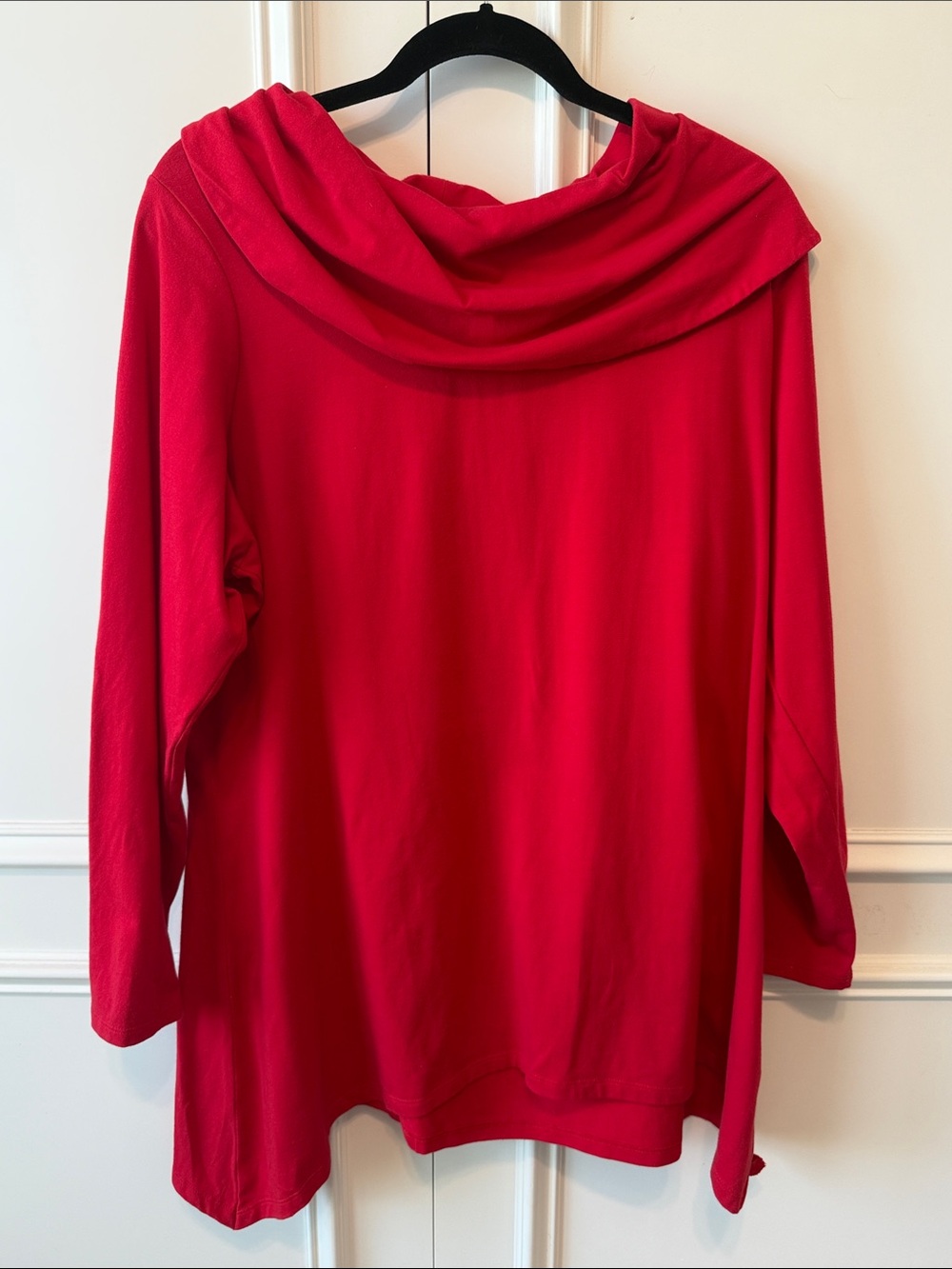 D& co Women's Red Cowl Neck Sweater